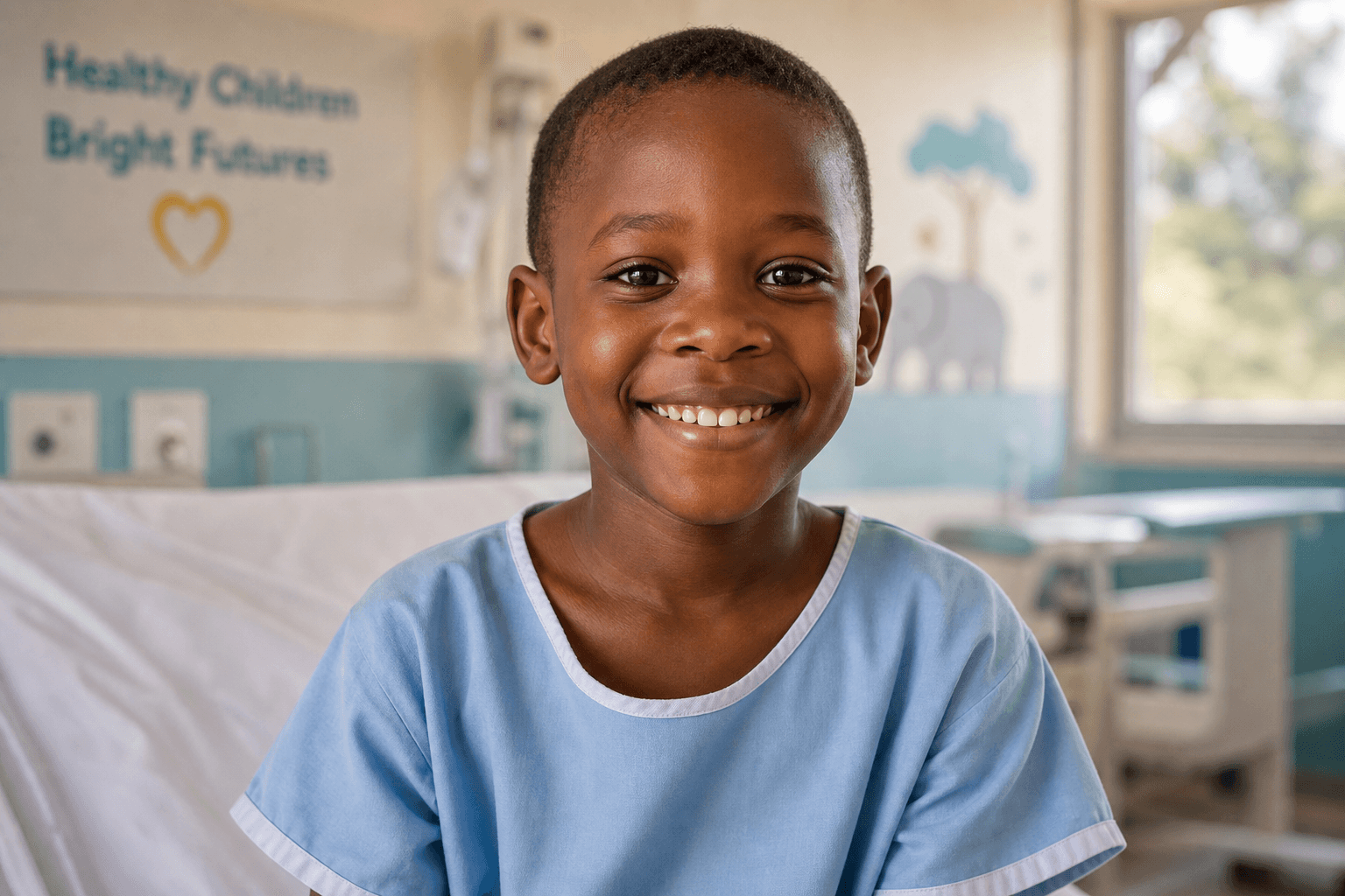 A child smiling — the impact of better healthcare
